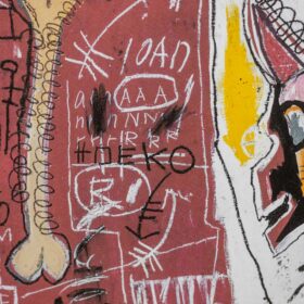 Basquiat Color Silkscreen Print, Numbered, 1990s