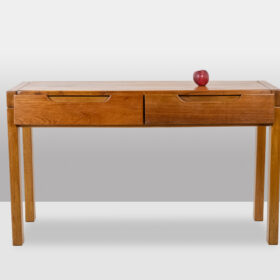 Maison Regain Elm Desk, 6 Drawers on the Front, 1970s