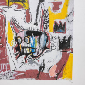 Basquiat Color Silkscreen Print, Numbered, 1990s
