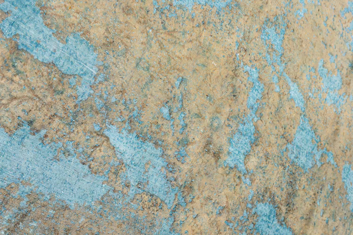 Rectangular Wool Rug, Light Blue Background, Contemporary. - Image 5