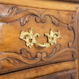Curved Antique Chest of Drawers, known as a Nîmoise, 18th century.