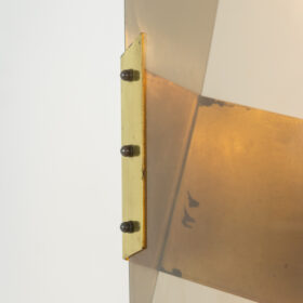 Giuseppe Calonaci Floor Lamp, Smoked Folded Plexiglass, 1970s