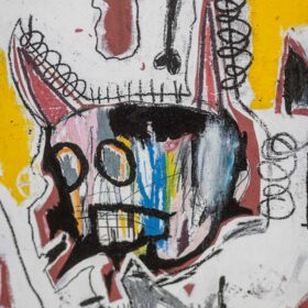 Basquiat Color Silkscreen Print, Numbered, 1990s