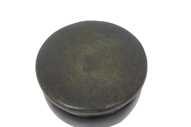 Black Cylindrical Low Stool, steel base, 1970s - Image 7