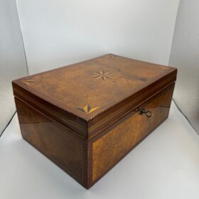 Late Biedermeier Casket Box, Inlays, South Germany circa 1840