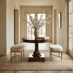 French 19th century Center Table- in an entryway setting- Styylish