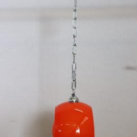 Carlo Nason Pendant Lamp in Orange Murano Glass, 1960s