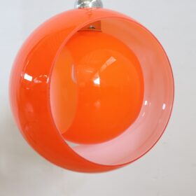 Carlo Nason Pendant Lamp in Orange Murano Glass, 1960s