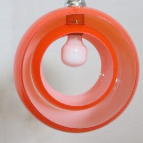 Carlo Nason Pendant Lamp in Orange Murano Glass, 1960s