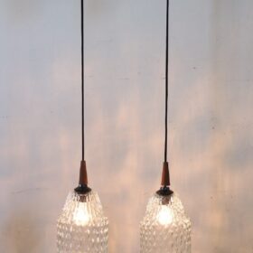 Pair of Pendant Lamps in Murano Glass, Italy 1960s
