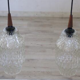 Pair of Pendant Lamps in Murano Glass, Italy 1960s