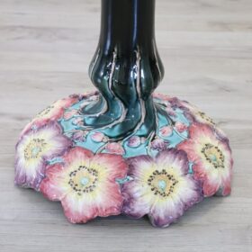 Art Nouveau Column with Ceramic Vase, Early 20th Century