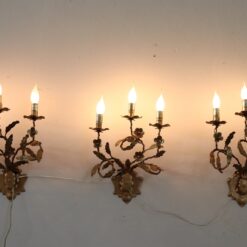Alternative view of 20th Century Italian Sconces, Set of 3, Gilt Iron