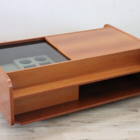 Italian Mid-Century Modern Coffee Table with Bar Compartment