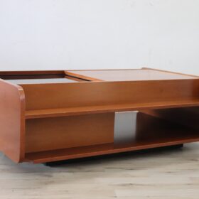 Italian Mid-Century Modern Coffee Table with Bar Compartment