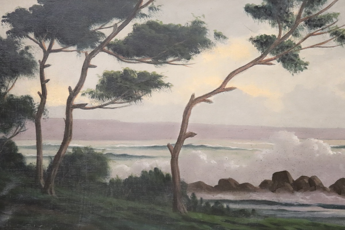 20th Century Oil Painting on Canvas Signed L. Boulnois, Seascape - Image 4