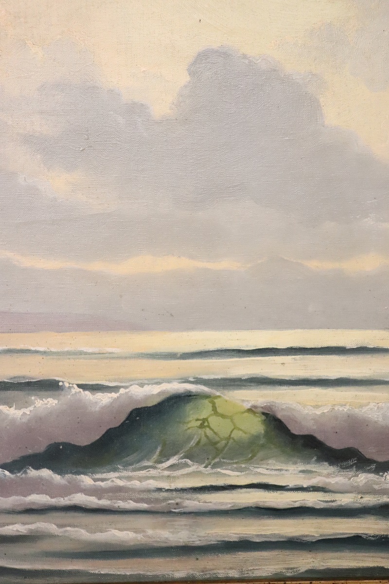 20th Century Oil Painting on Canvas Signed L. Boulnois, Seascape - Image 9