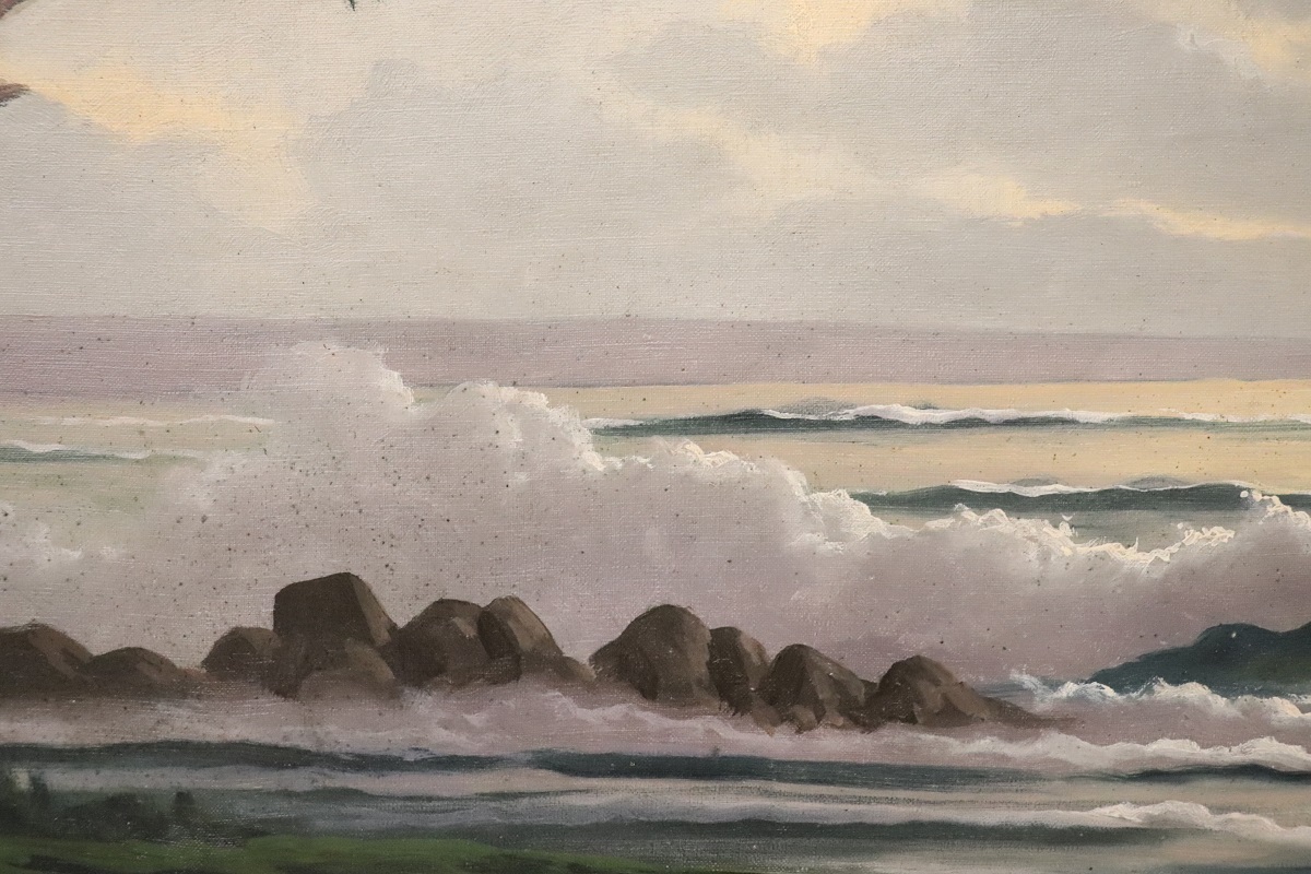 20th Century Oil Painting on Canvas Signed L. Boulnois, Seascape - Image 10