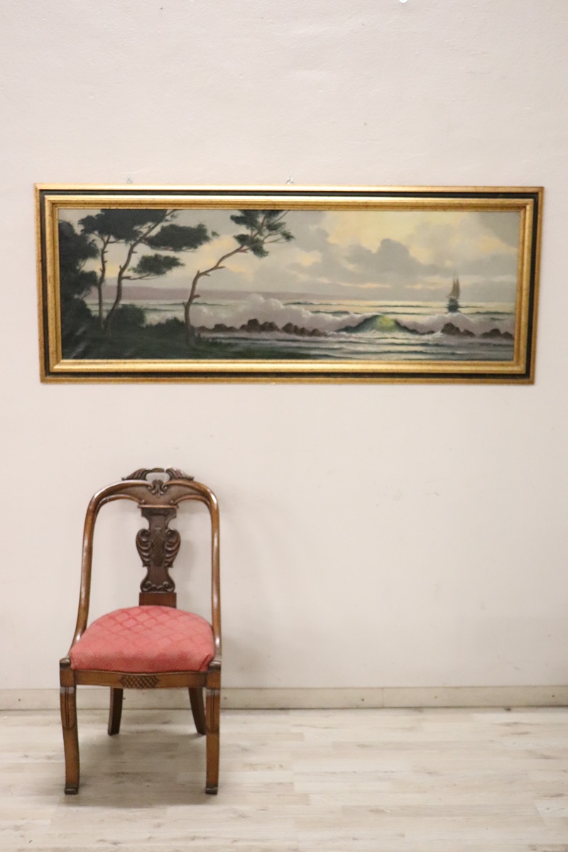 20th Century Oil Painting on Canvas Signed L. Boulnois, Seascape - Image 14