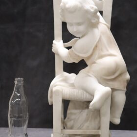 Marble Sculpture by Adolfo Cipriani, 19th Century