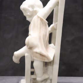 Marble Sculpture by Adolfo Cipriani, 19th Century