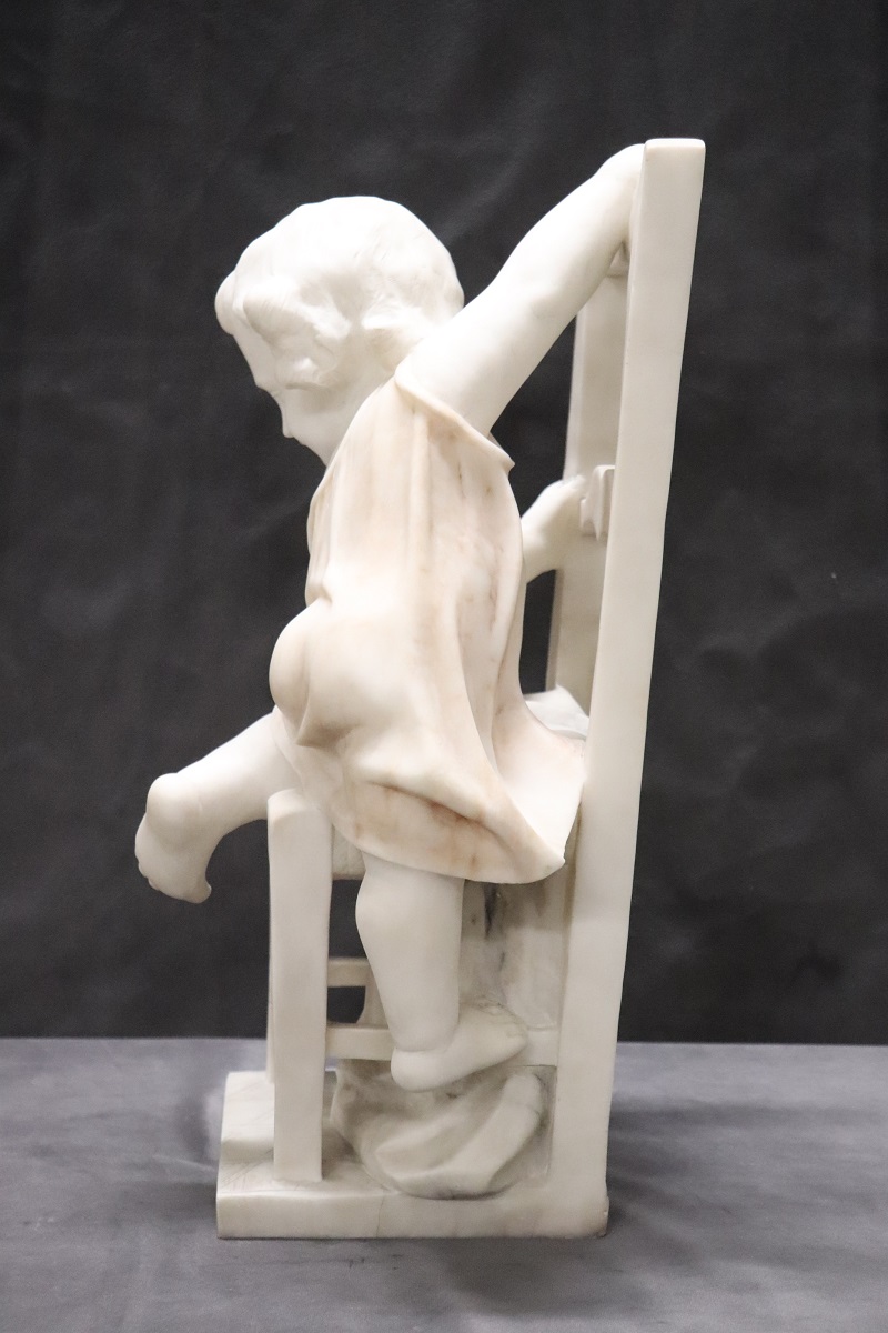 Marble Sculpture by Adolfo Cipriani, 19th Century - Image 3