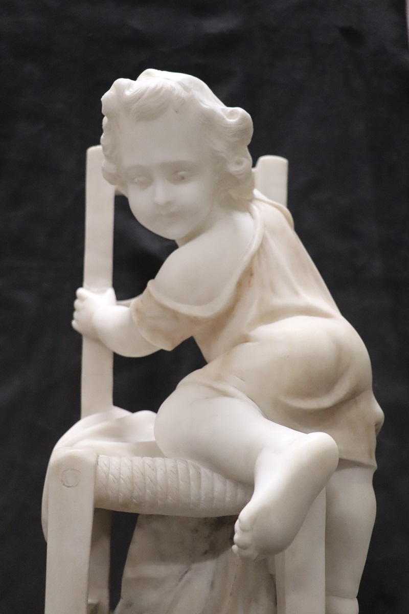Marble Sculpture by Adolfo Cipriani, 19th Century - Image 8