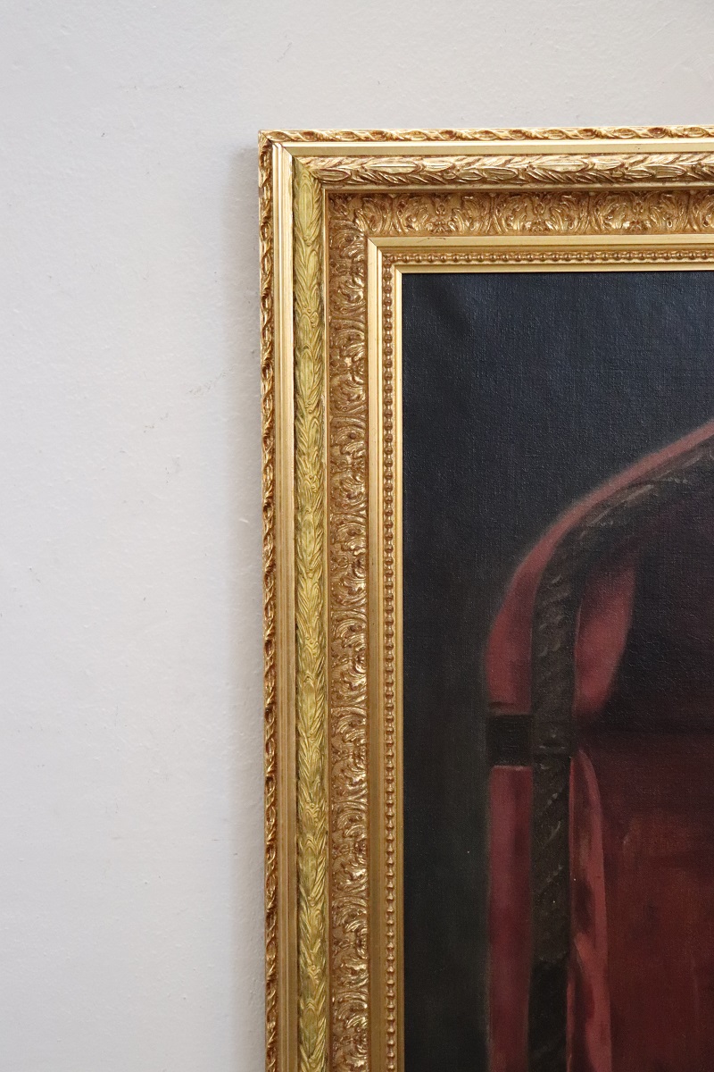 Large English Oil Painting on Canvas, Signed and Dated 1913 - Image 16