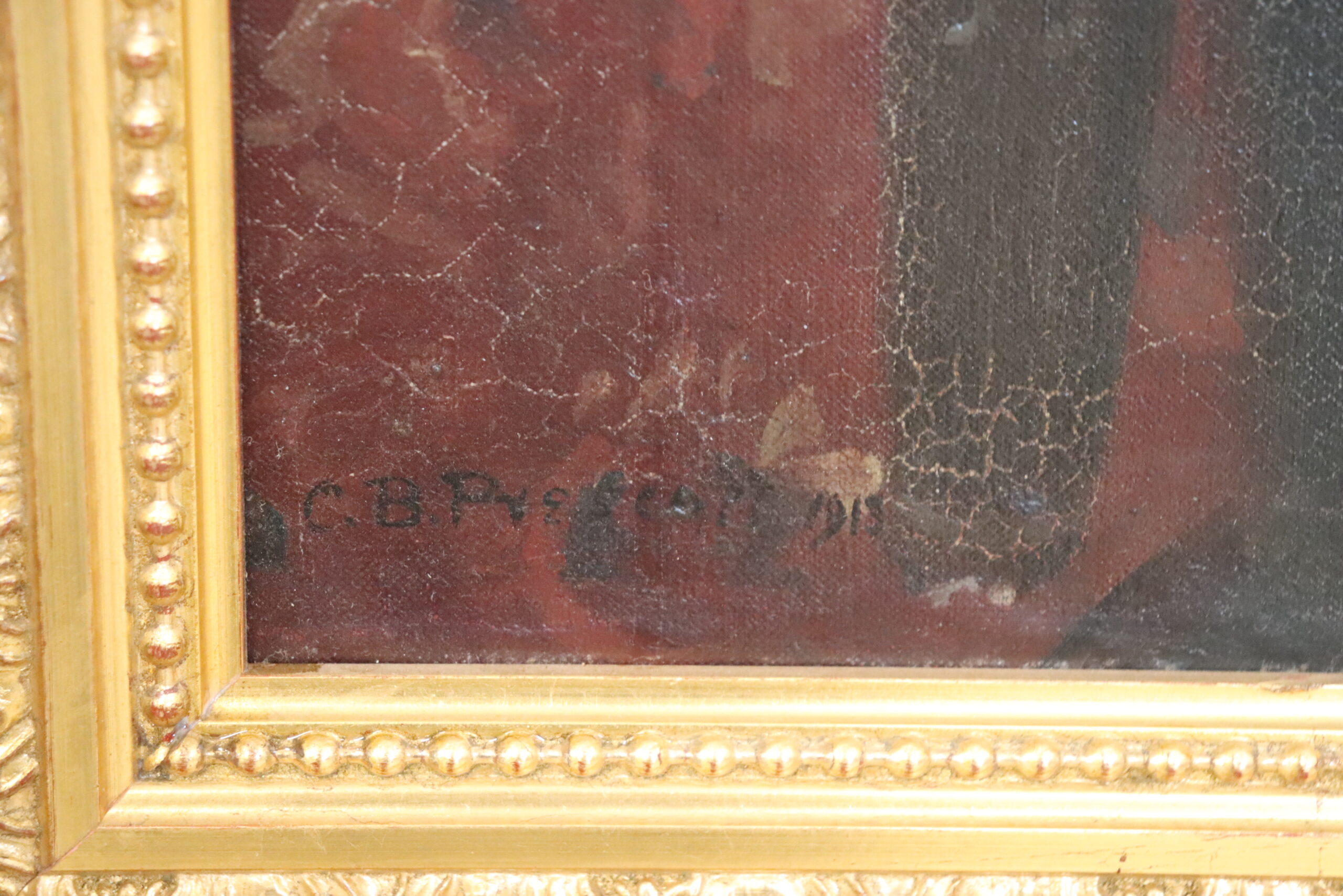 Large English Oil Painting on Canvas, Signed and Dated 1913 - Image 22