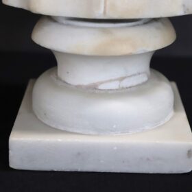 Sculpture in White Marble, Bust of a Lady, Italy 19th Century