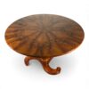 Biedermeier walnut table- Triskelion foot base and piecrust veneer on the top- Styylish