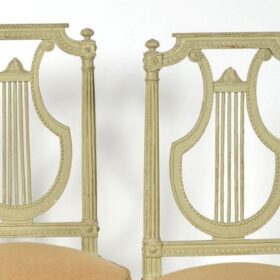 Set of 4 Louis XVI Lyre-Back Chairs, Belgium 1780
