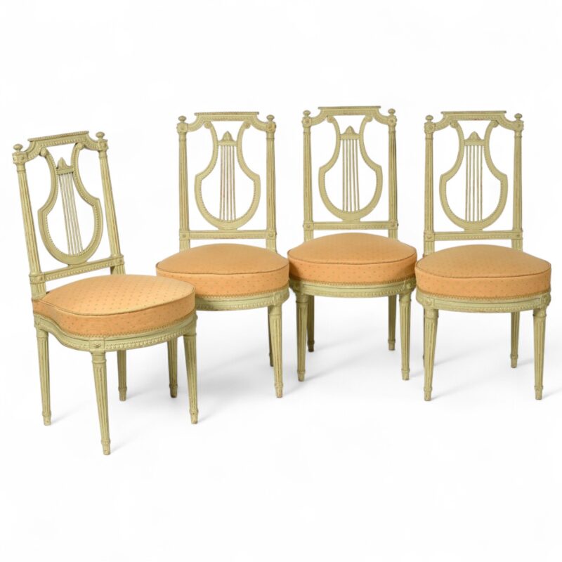 Set of 4 Lyre -back Louis XVI Chairs- Styylish