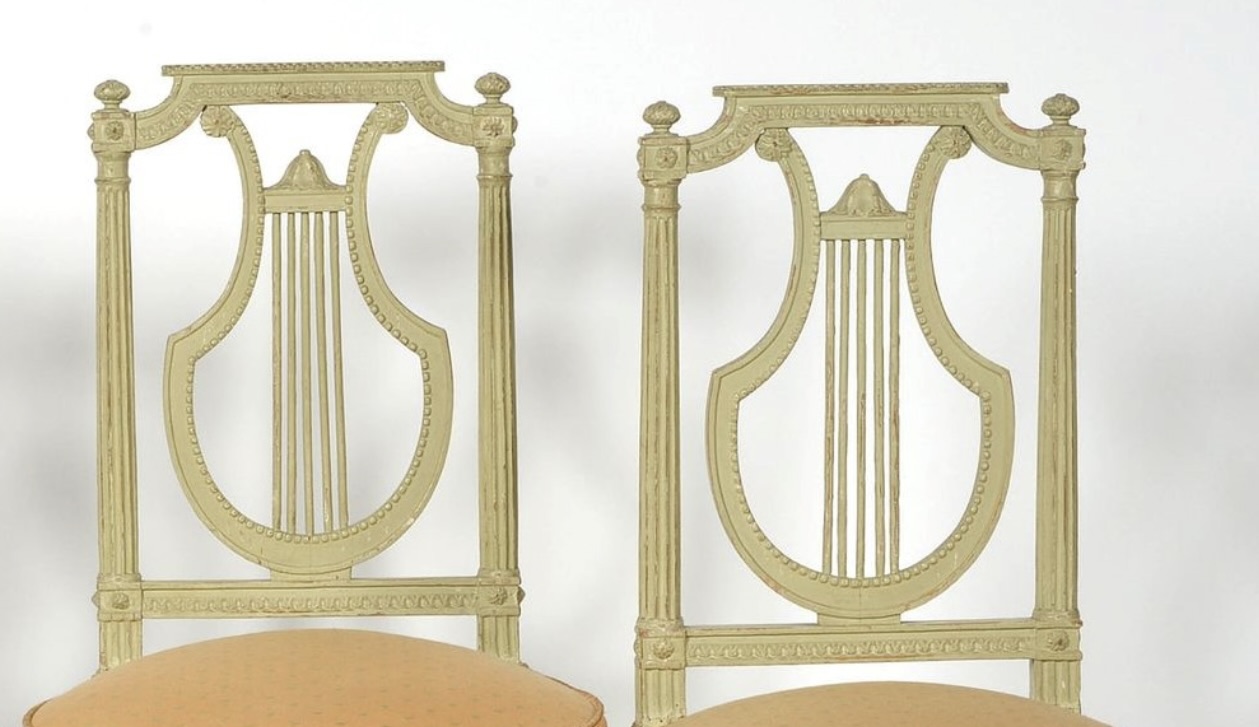 Set of 4 Louis XVI Lyre-Back Chairs, Belgium 1780 - Image 2