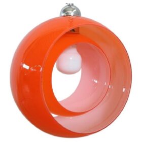 Carlo Nason Pendant Lamp in Orange Murano Glass, 1960s