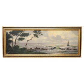 20th Century Oil Painting on Canvas Signed L. Boulnois, Seascape