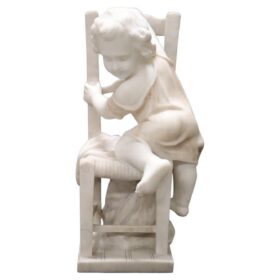 Marble Sculpture by Adolfo Cipriani, 19th Century
