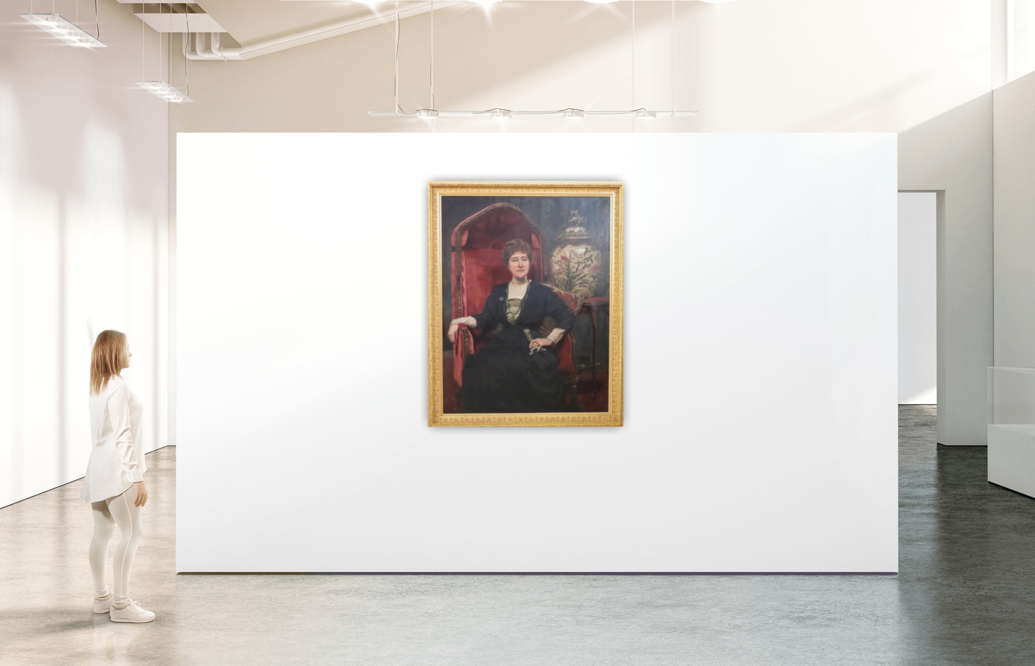 Large English Oil Painting on Canvas, Signed and Dated 1913 - Image 2