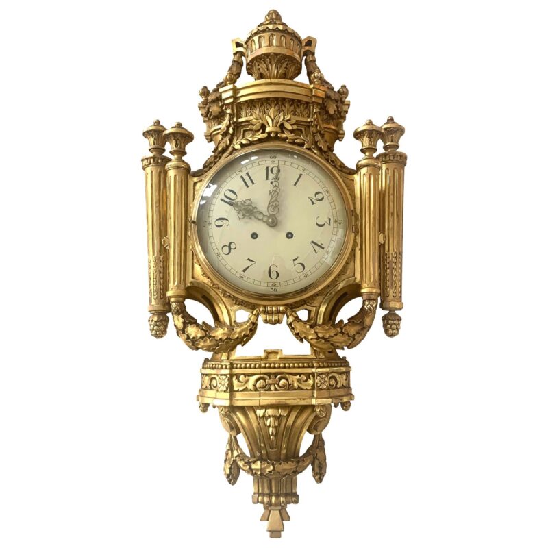 Swedish Louis XVI Style Wall Clock- Styylish