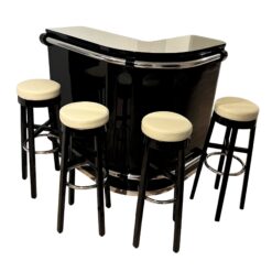 Art Deco Corner Bar with Stools- Styylish