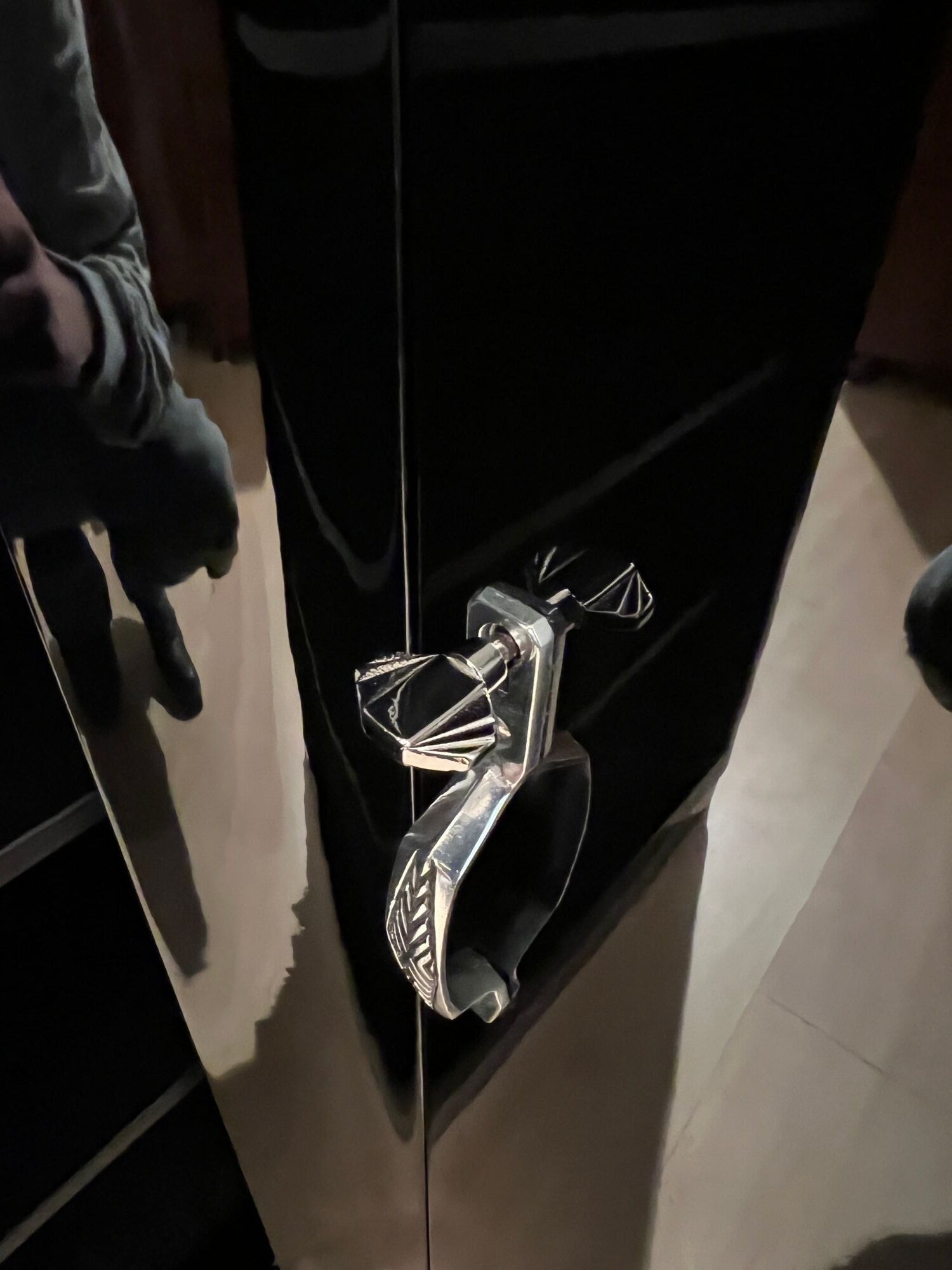 Art Deco Corner Bar with 4 Stools, France circa 1930 - Image 16