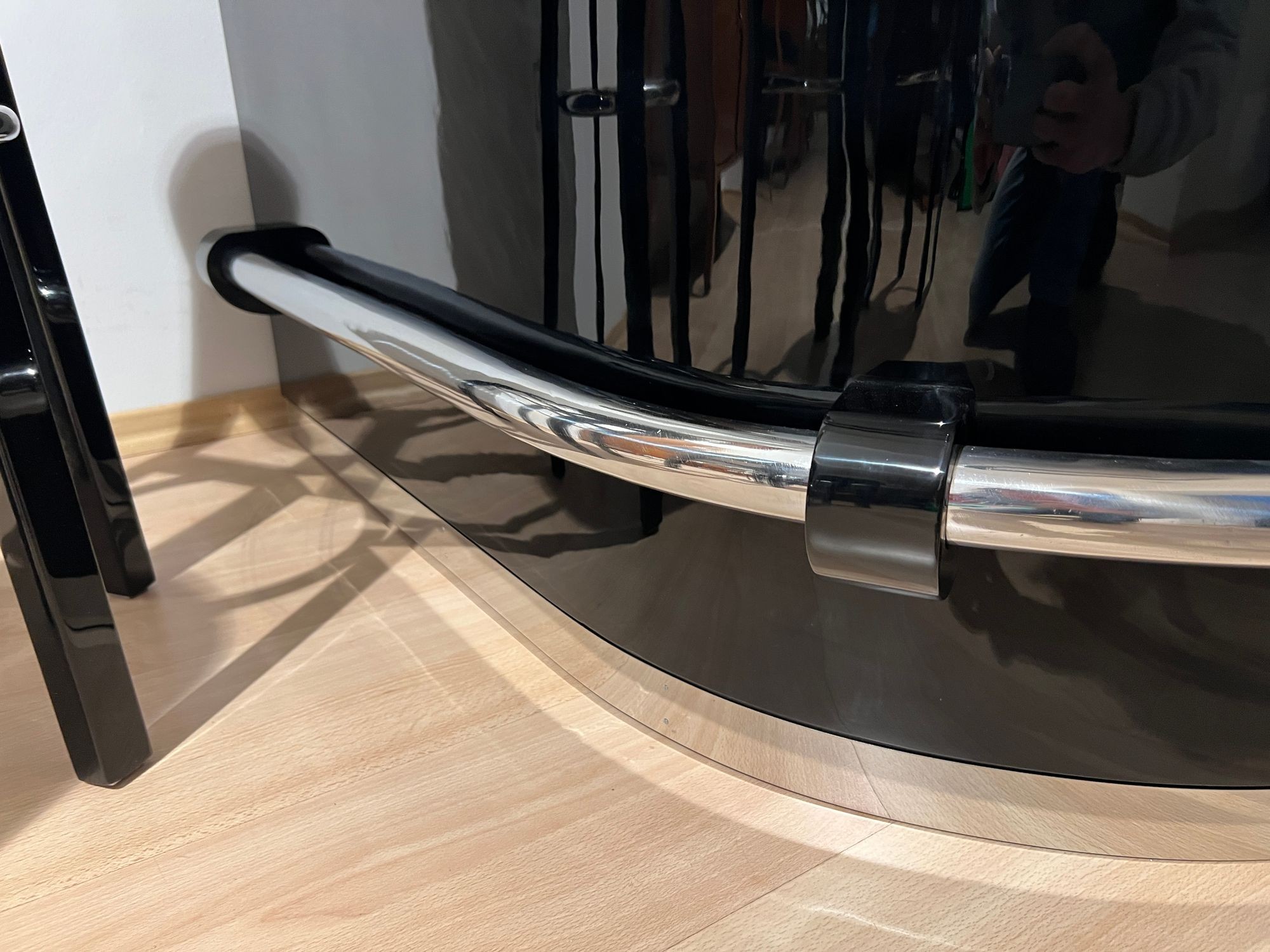 Art Deco Corner Bar with 4 Stools, France circa 1930 - Image 17