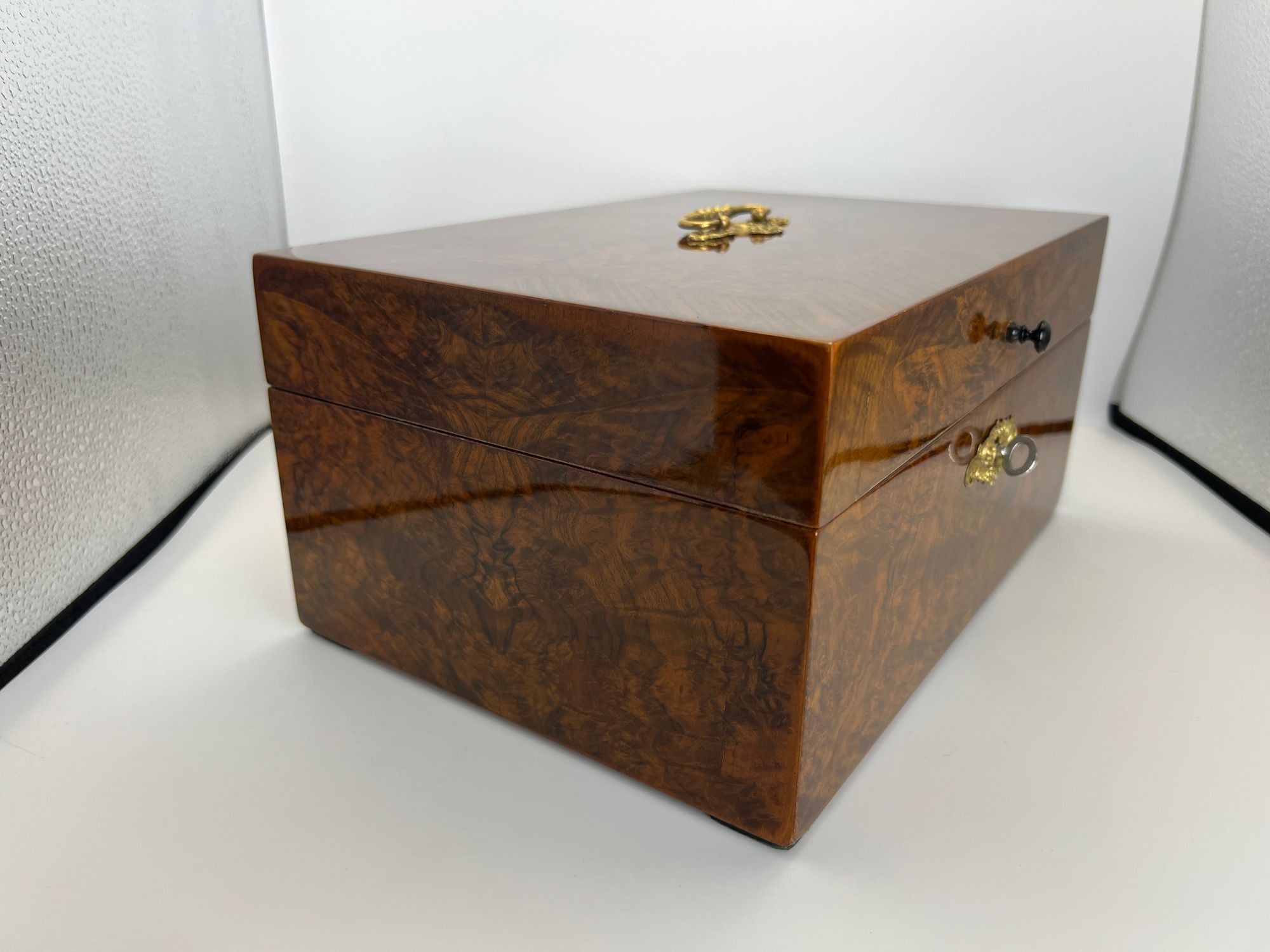 Large Biedermeier Walnut Box, Austria circa 1850 - Image 17