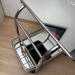 Art Deco Bar Cart, by Robert Mallet-Stevens, Chromed Steel, France circa 1925 - Image 18