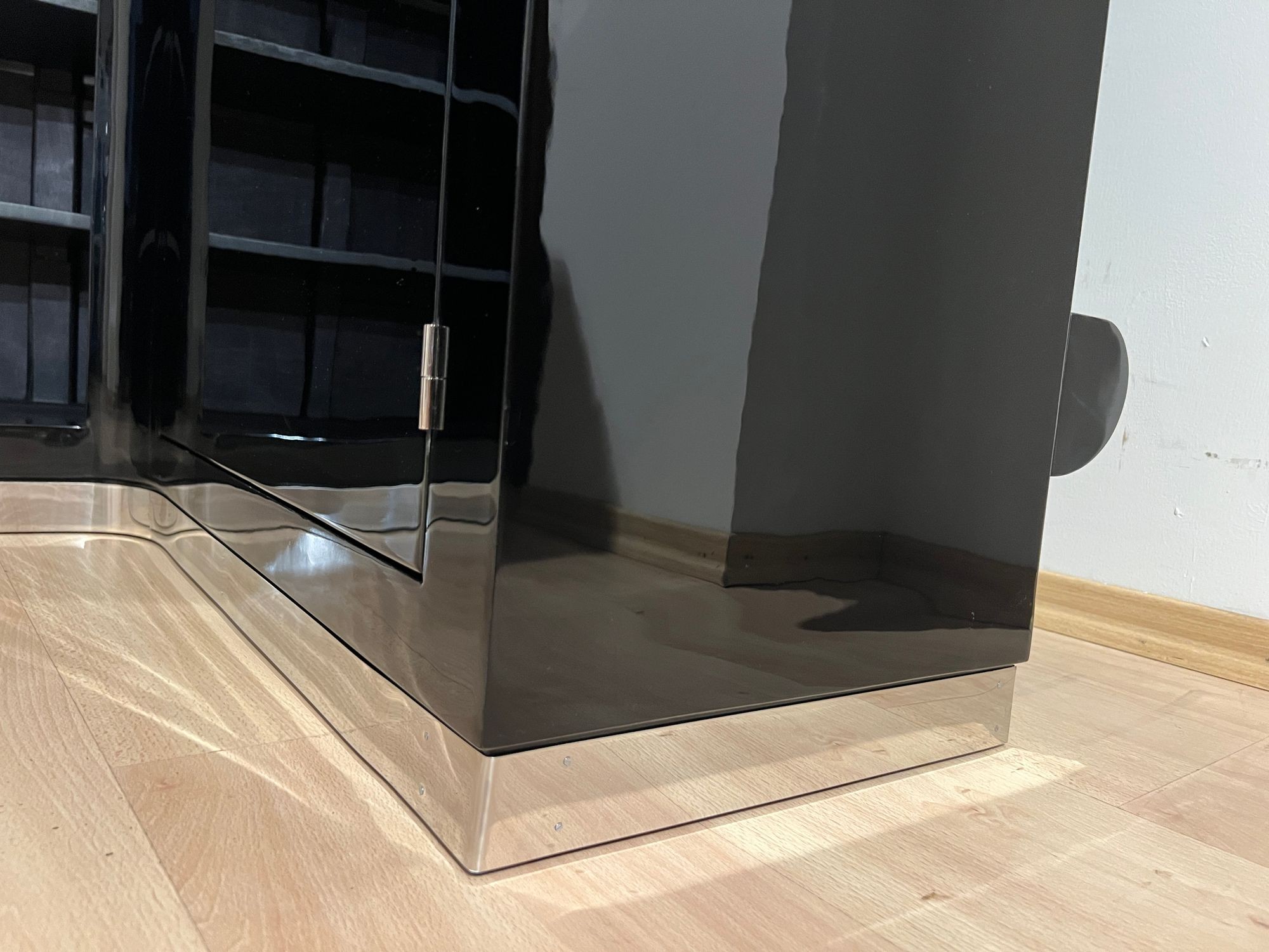 Art Deco Corner Bar with 4 Stools, France circa 1930 - Image 20