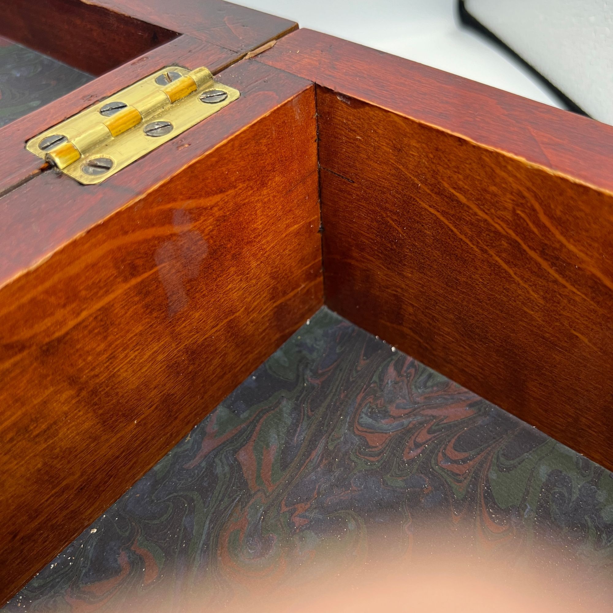 Large Biedermeier Walnut Box, Austria circa 1850 - Image 20