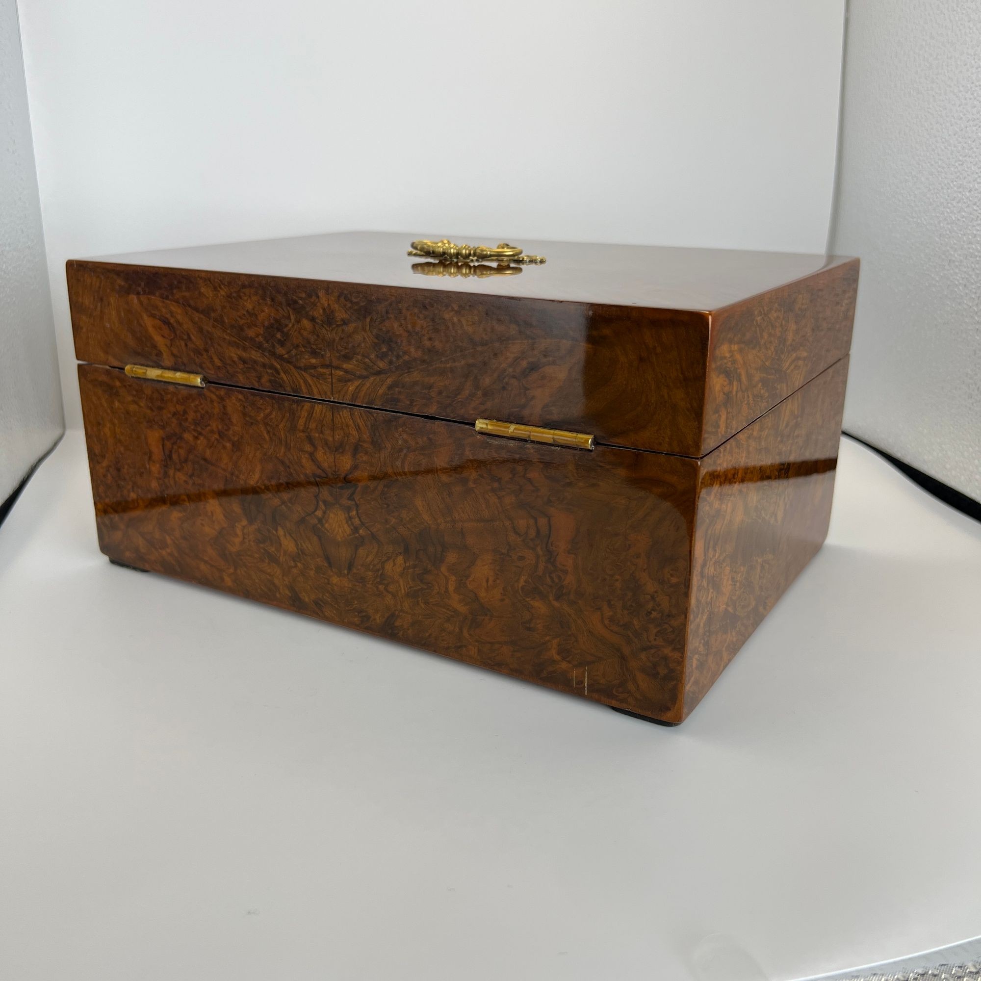 Large Biedermeier Walnut Box, Austria circa 1850 - Image 5