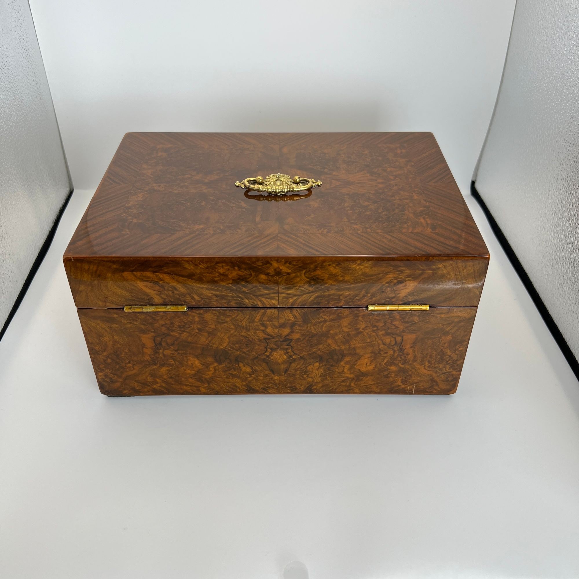 Large Biedermeier Walnut Box, Austria circa 1850 - Image 7