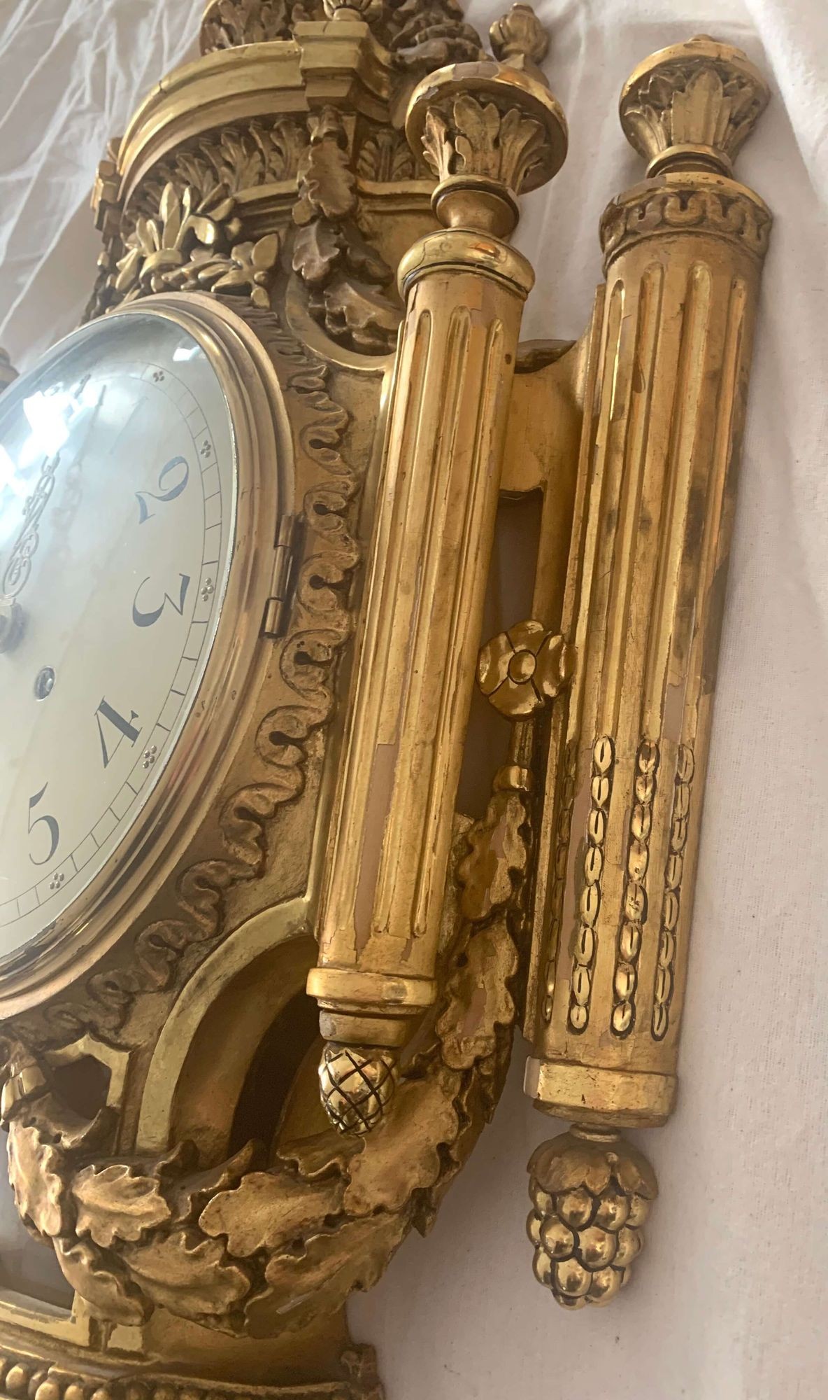 Swedish Louis XVI Style Wall Clock, 1949 - Image 8