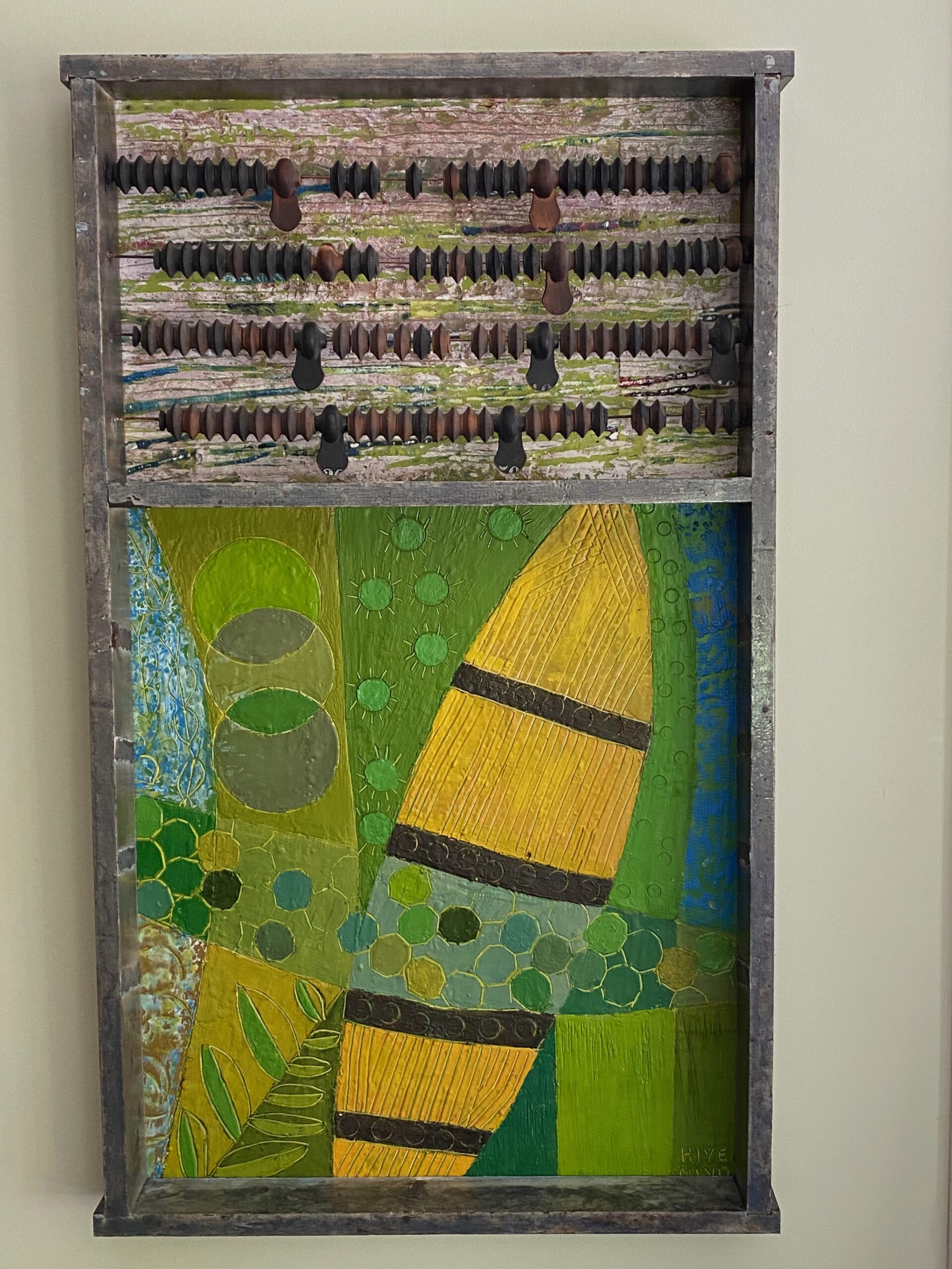 Mixed Media Encaustic Artwork "Hive Mind" - Image 2